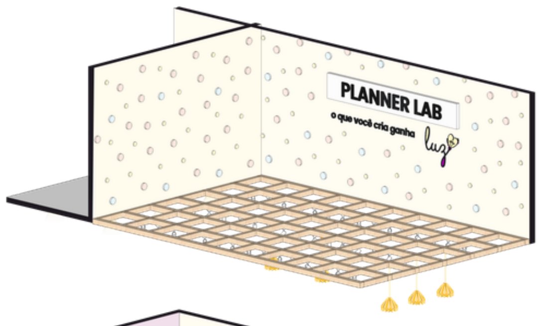 Planner Lab — axonometria da estrutura e do forro